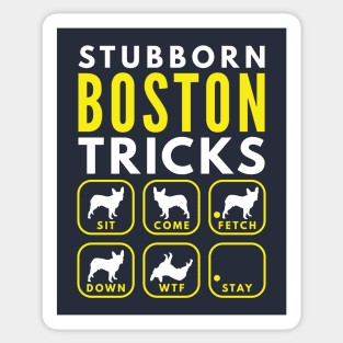 Stubborn Boston Tricks - Dog Training Sticker